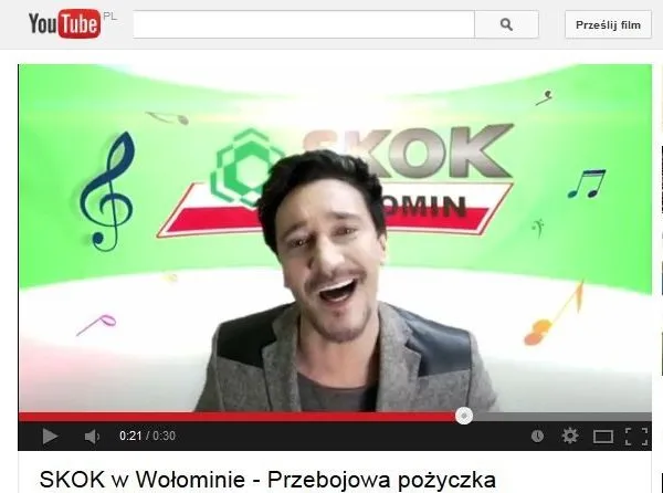 Michał Wiśniewski w reklamie SKOKu