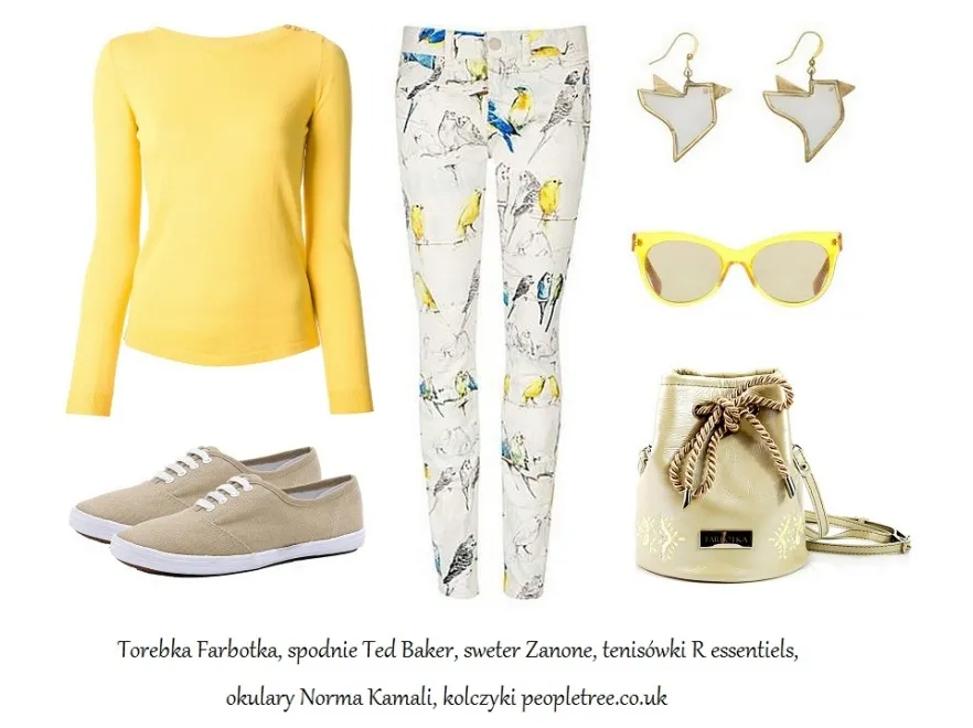 Wzorzyste spodnie - STYLIZACJE na lato 2014