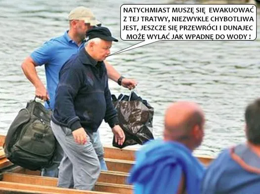 Dlaczego Jarosław Kaczyński ucieka z tratwy? MEMY DNIA
