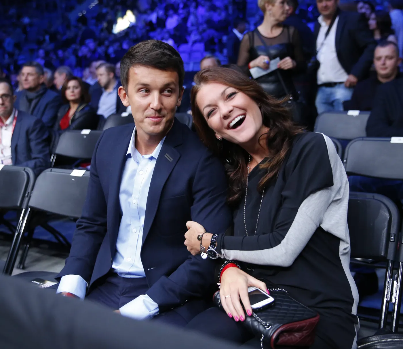 Agnieszka Radwańska przyszła z chłopakiem na walkę Adamka ze Szpilką. ZDJĘCIA