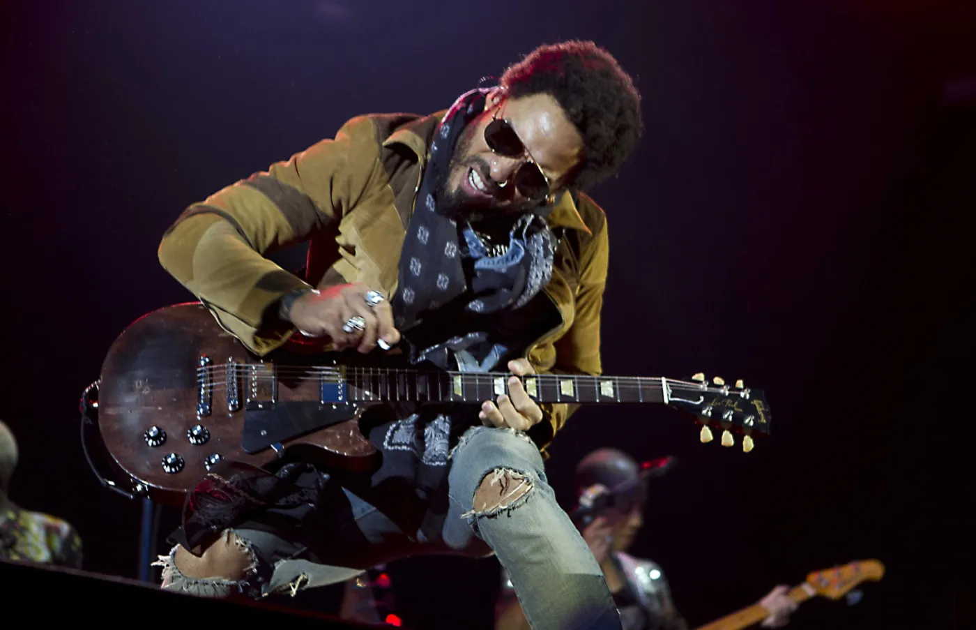 Lenny Kravitz podczas występu na duńskim festiwalu Concert at Sea 