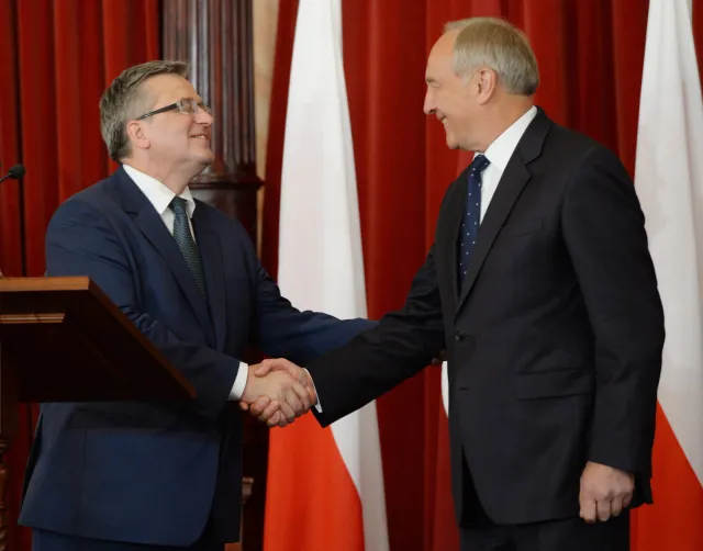 Bronisław Komorowski z pożegnalną wizytą w Rydze
