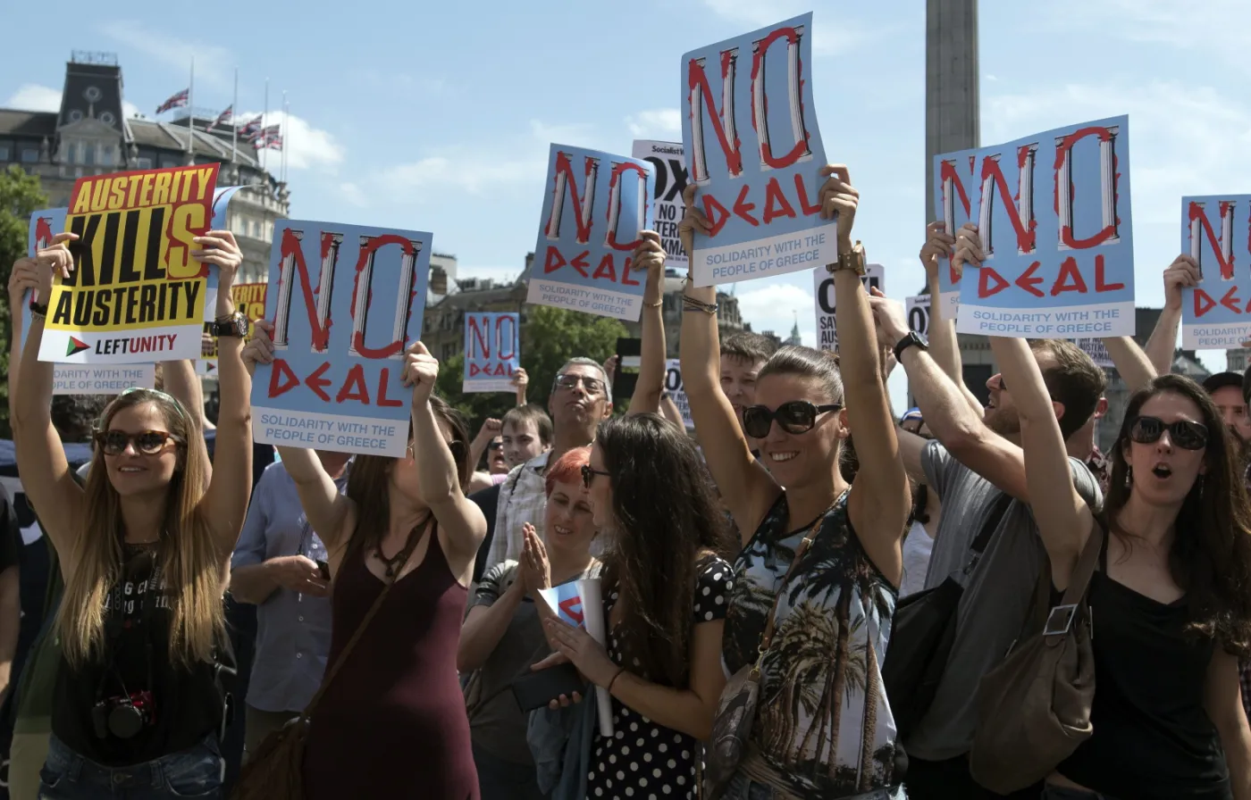 Marsz solidarności z Grecją w Londynie