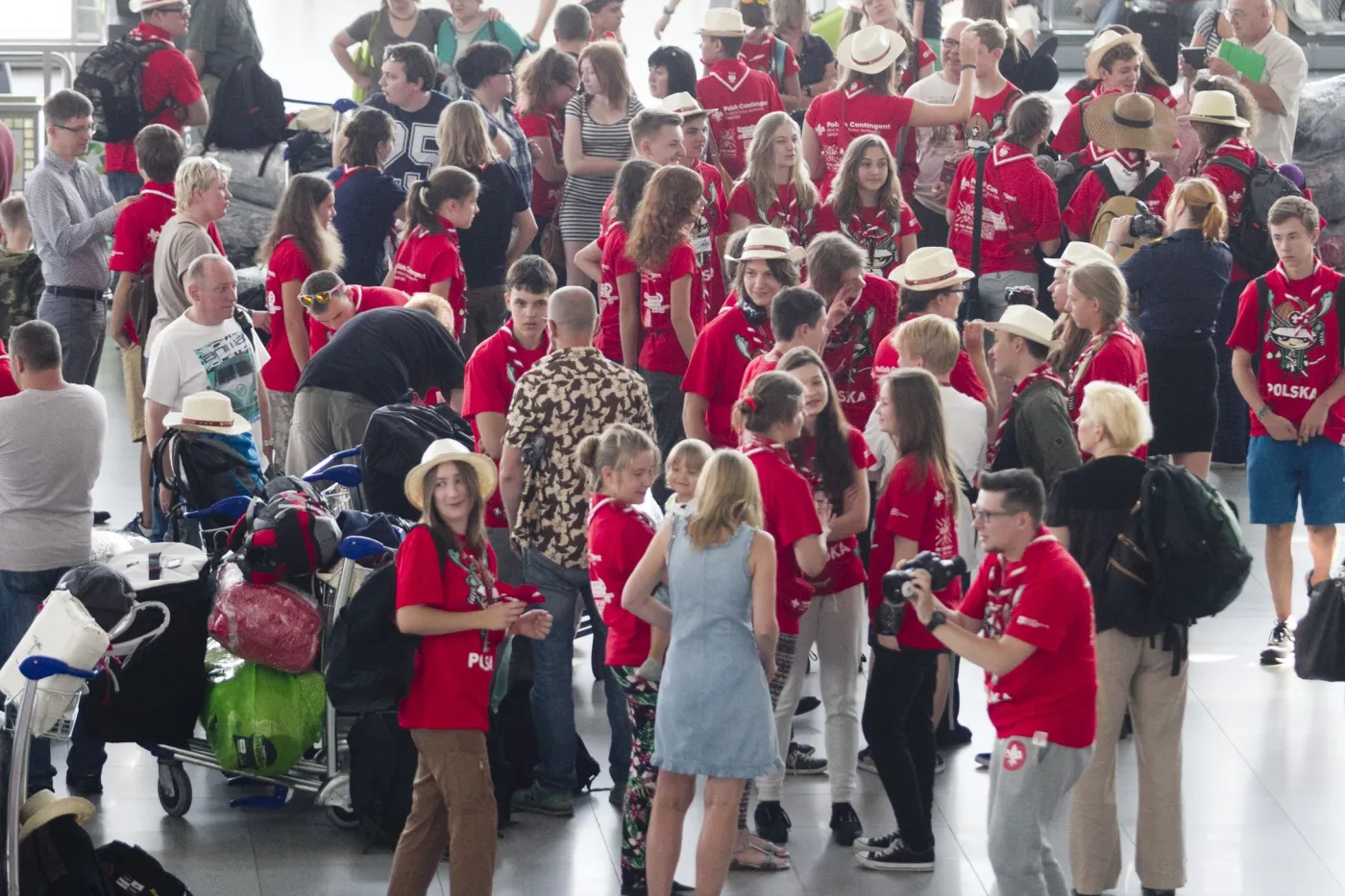 Harcerze w drodze na Światowe Jamboree Skautowe