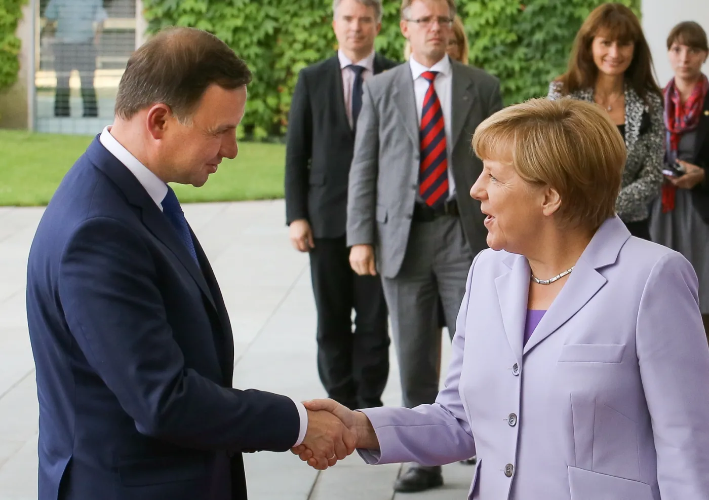 Andrzej Duda i Angela Merkel