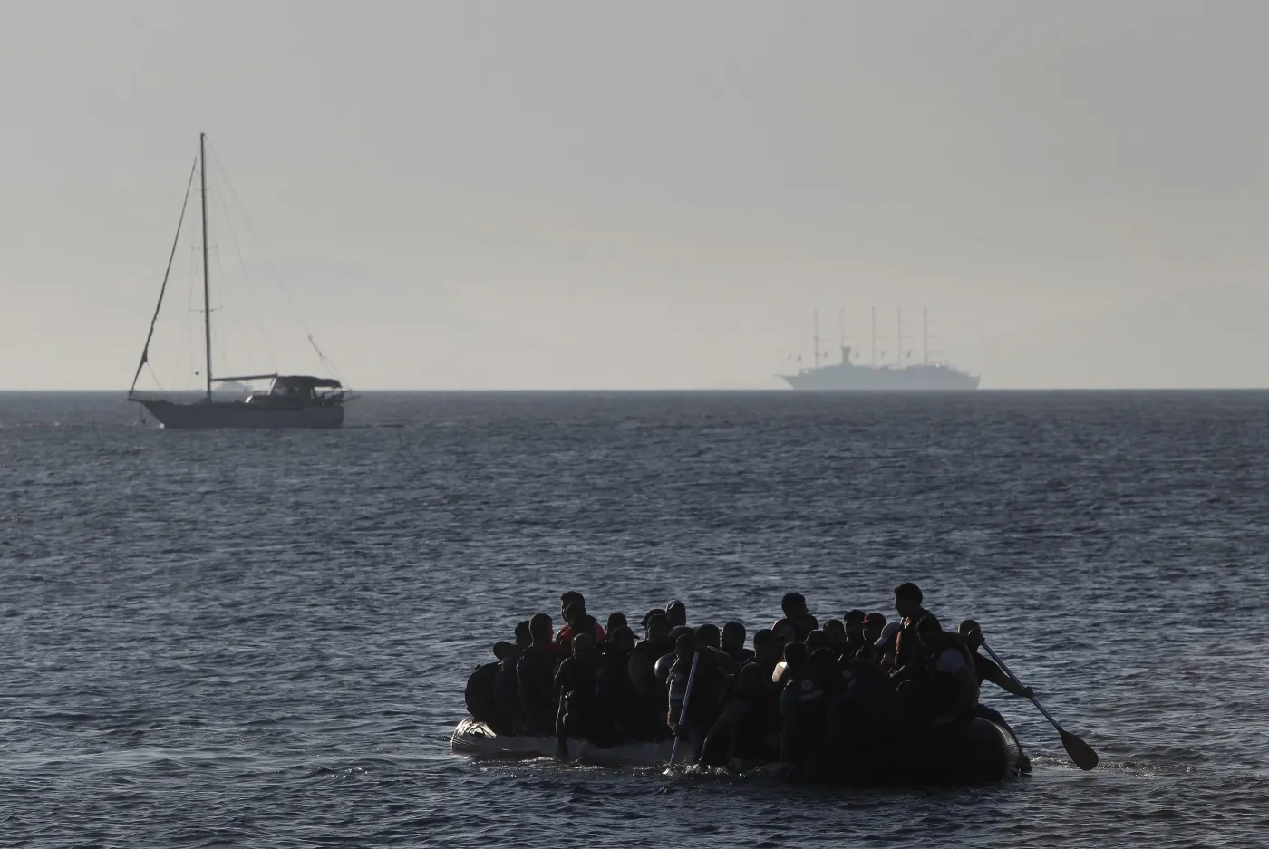 Imigranci niedaleko wyspy Kos