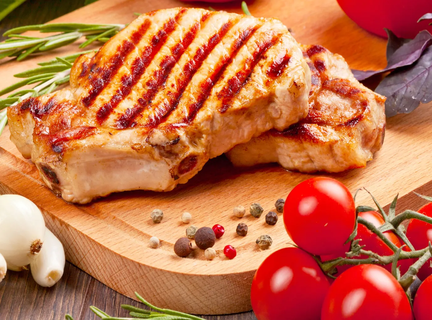 Grillowane mięso z warzywami