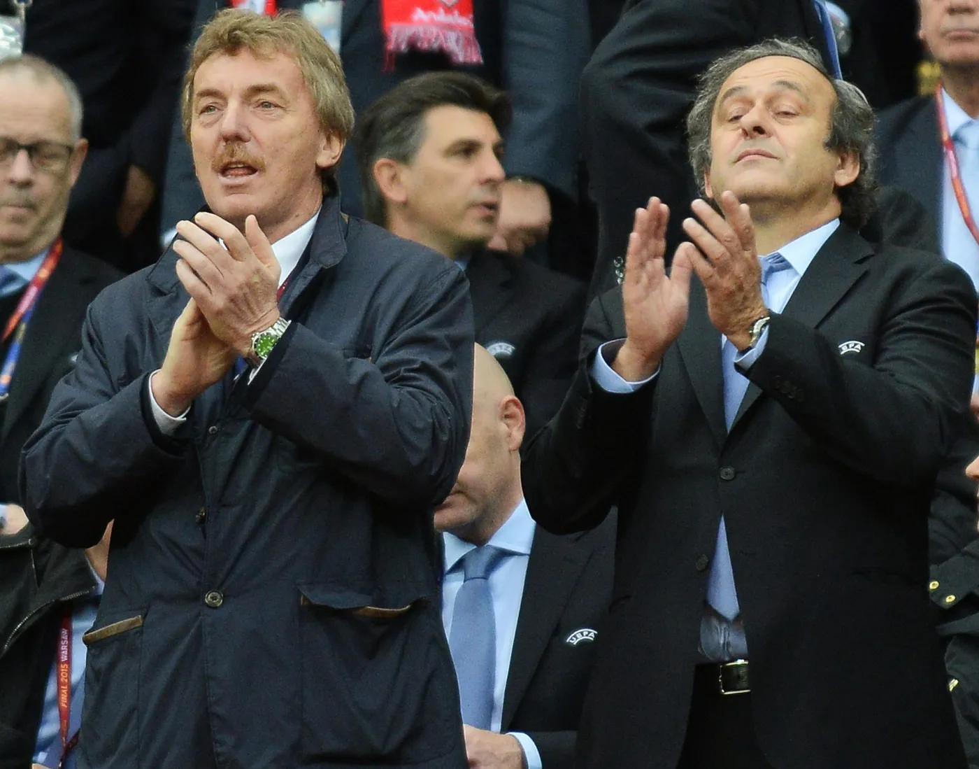 Prezes PZPN, Zbigniew Boniek i szef UEFA, Michel Platini 