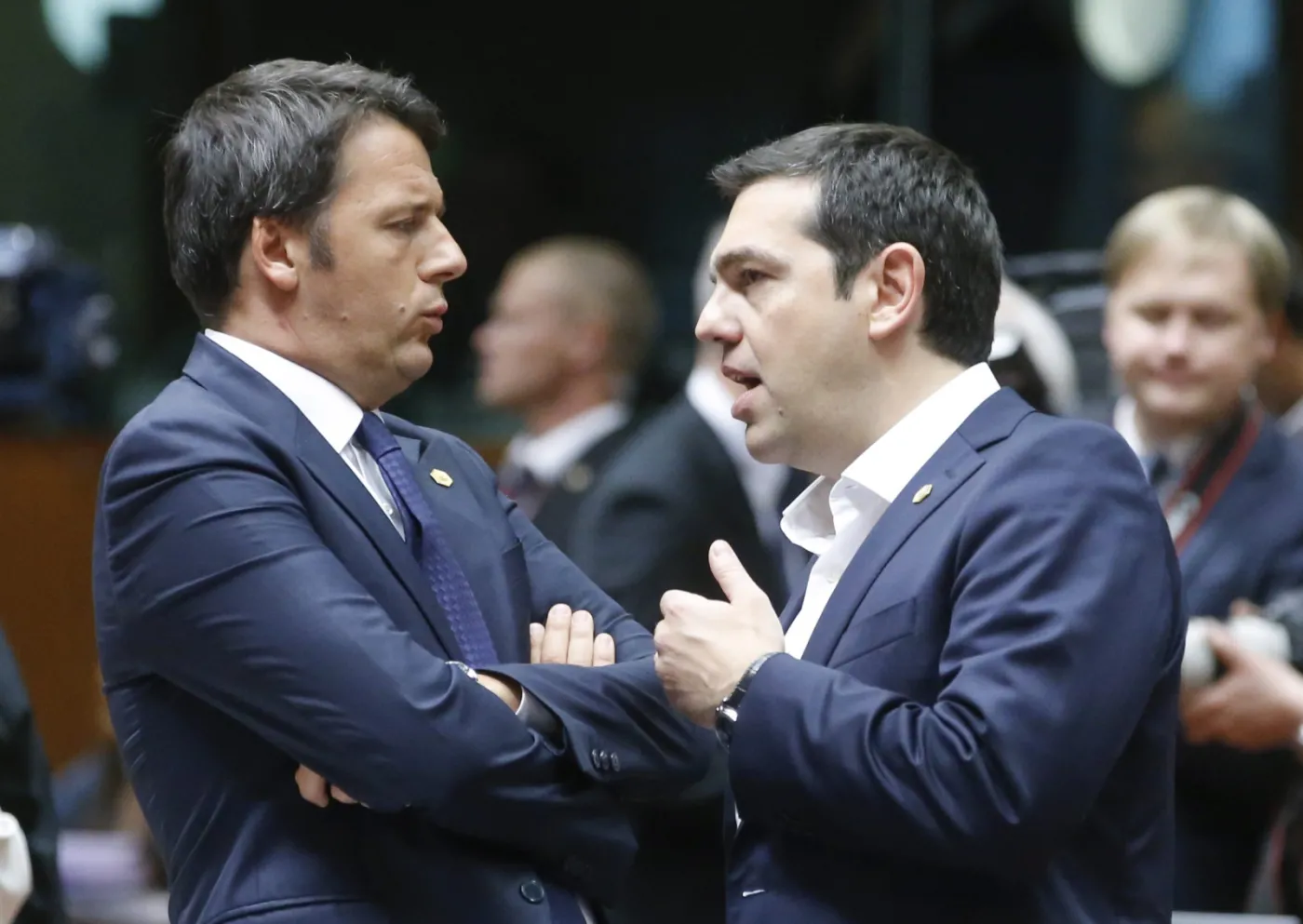 Włoski premier Matteo Renzi i premier Grecji Alexis Tsipras