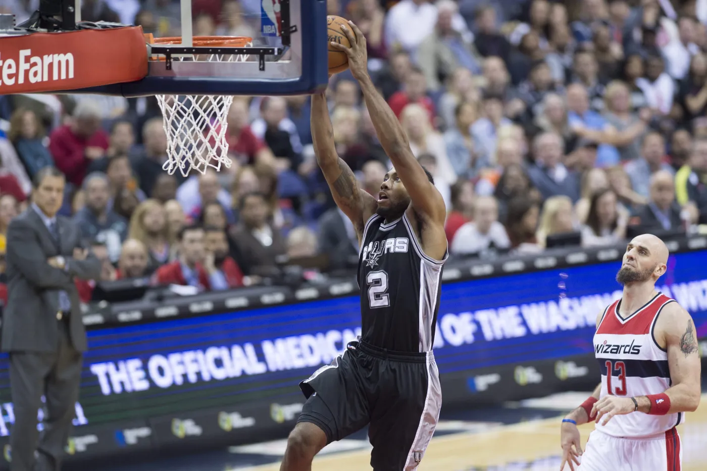 Kawhi Leonard i Marcin Gortat