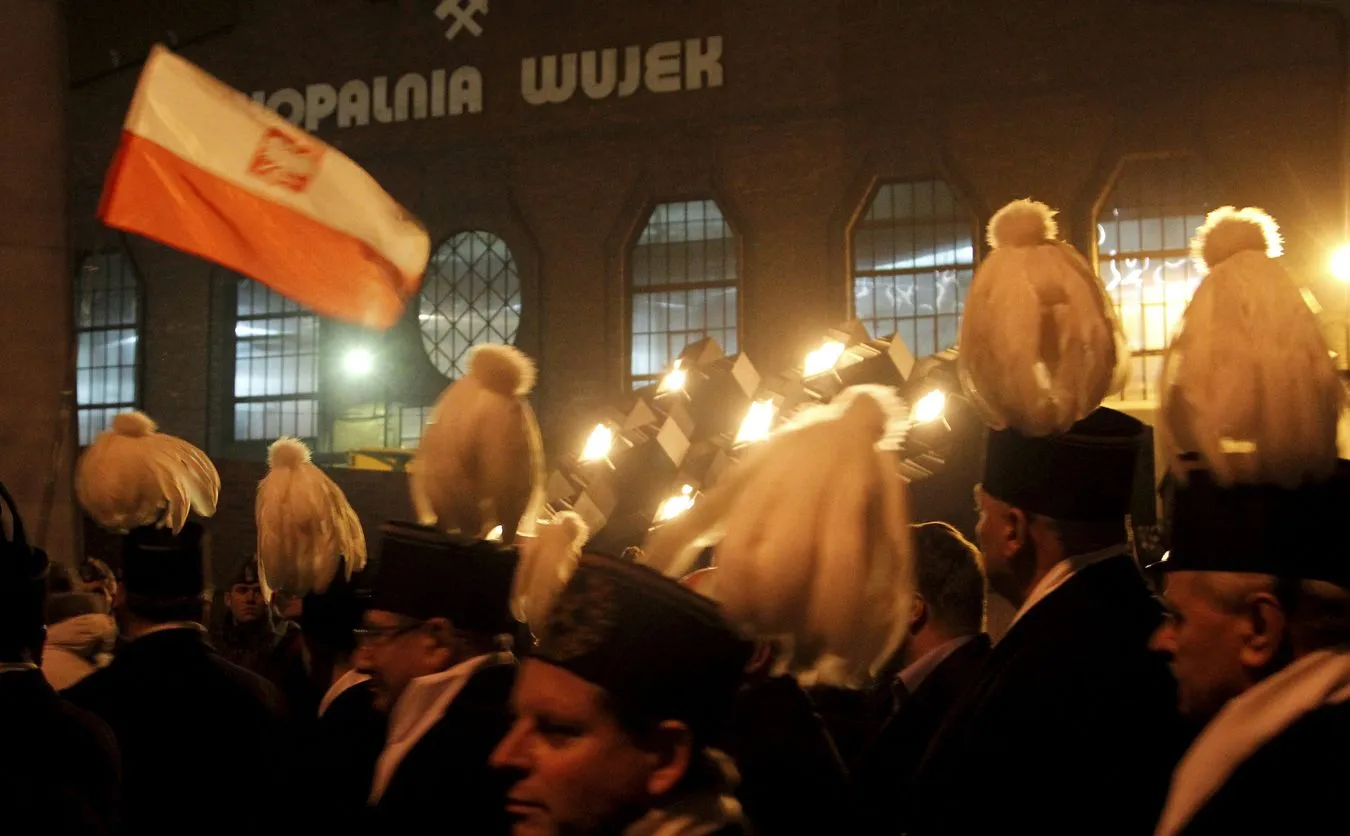 Uroczystości w kopalni Wujek