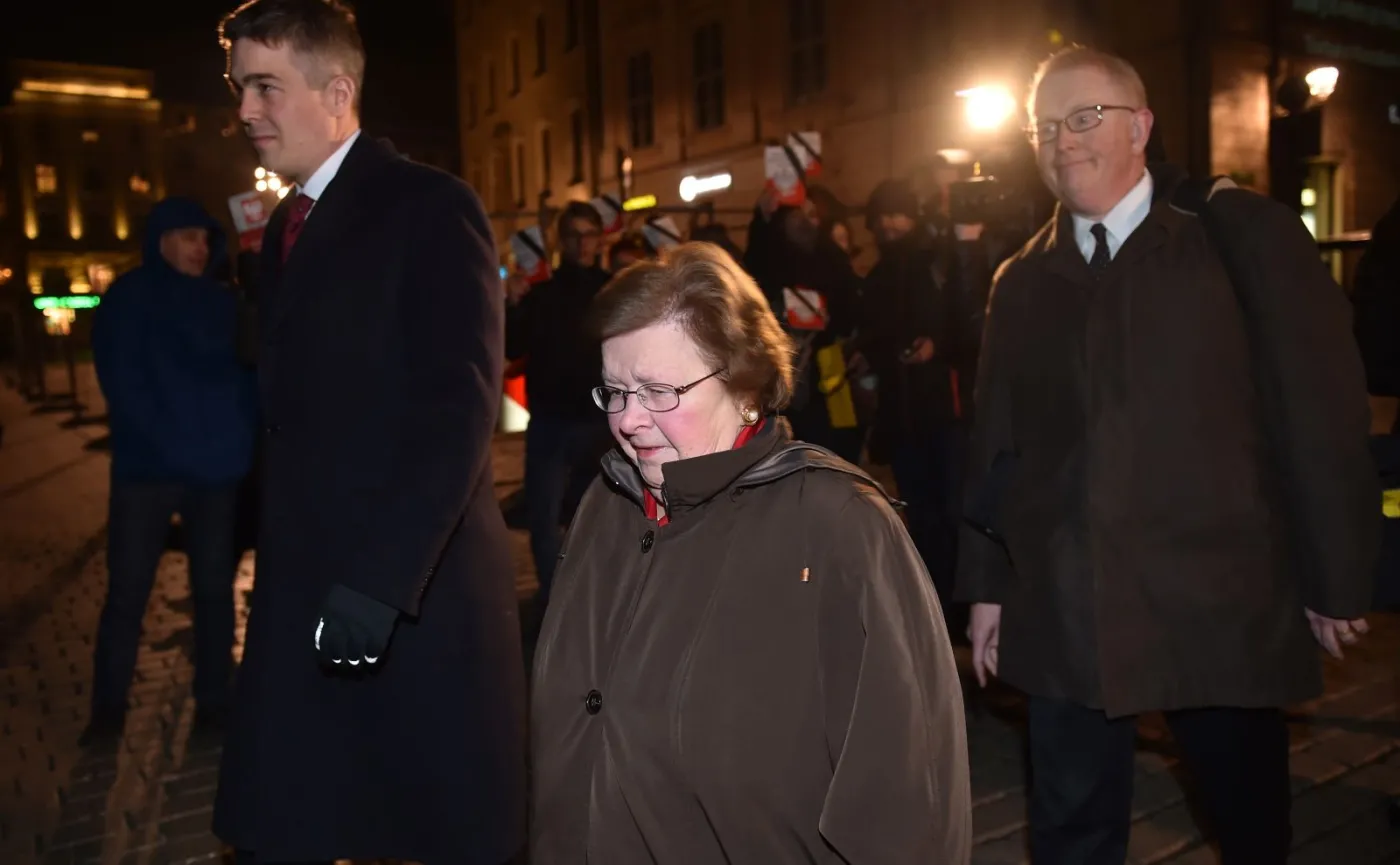 Członek amerykańskiej Partii Demokratycznej, senator ze stanu Maryland Barbara Mikulski po spotkaniu z prezydentem Andrzejem Dudą