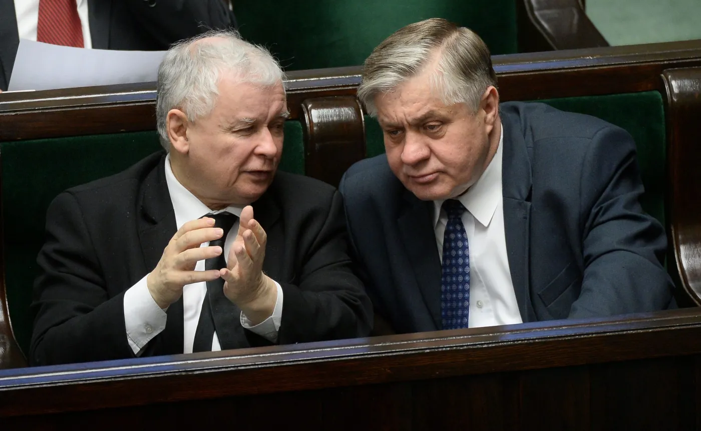  Prezes PiS Jarosław Kaczyński i minister rolnictwa Krzysztof Jurgiel