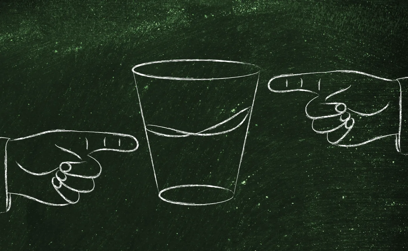 Szklanka do połowy pełna czy pusta?
