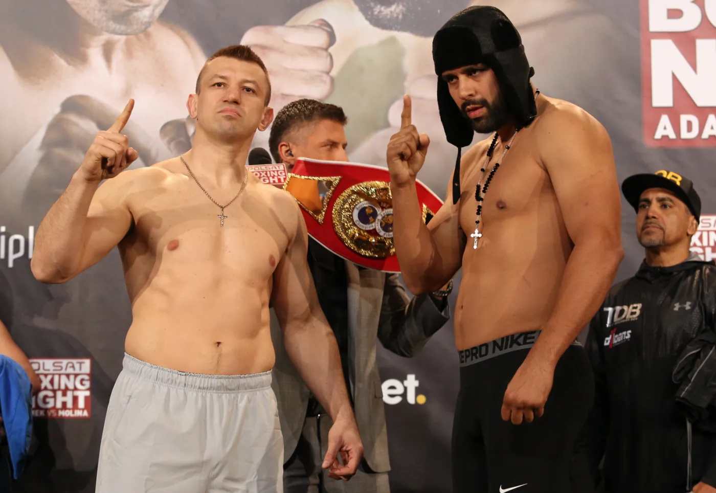 Adamek lżejszy od Moliny. W sobotę Polak zmierzy się z Amerykaninem w walce o pas 