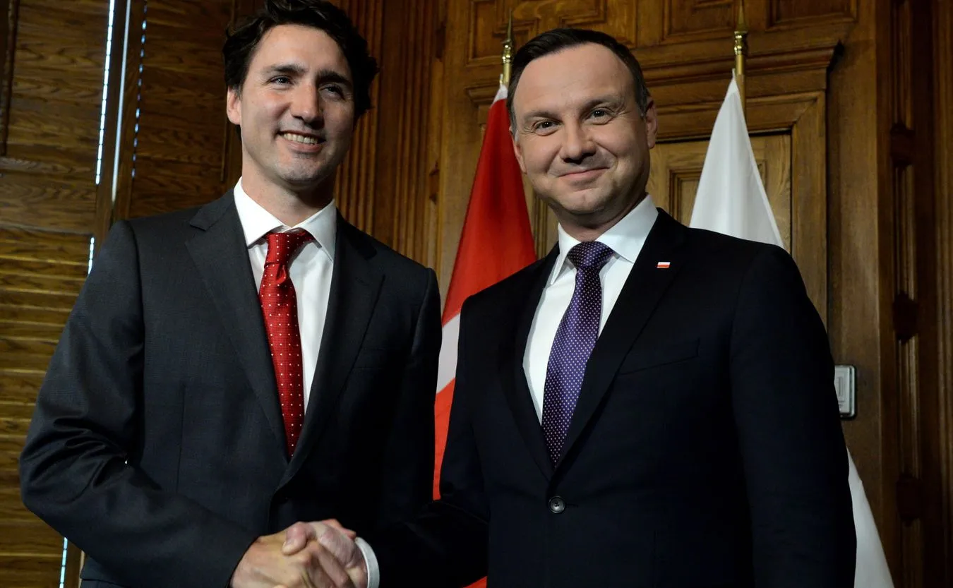 Justin Trudeau i Andrzej Duda