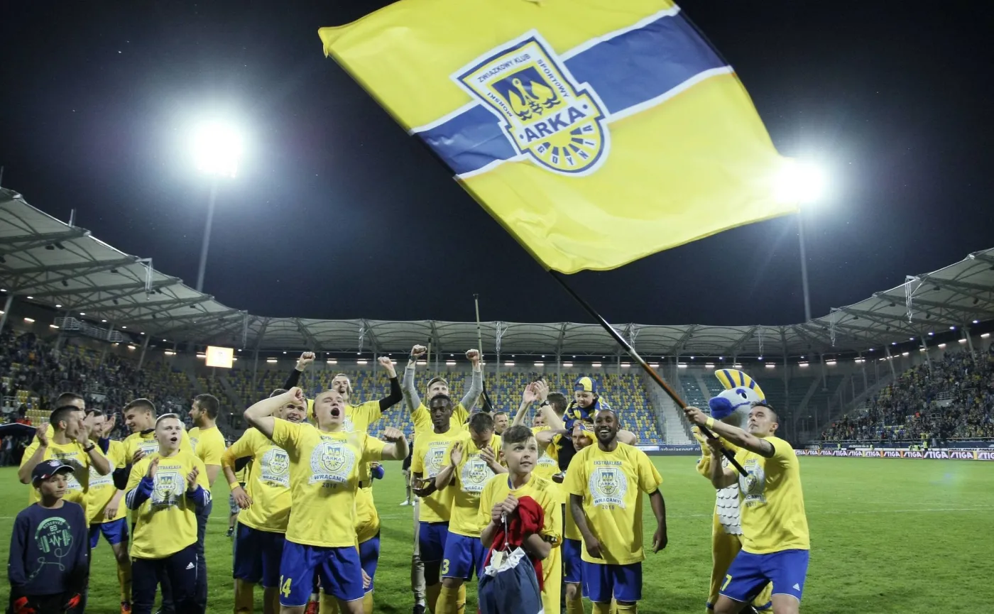 Arka Gdynia świętuje awans do ekstraklasy