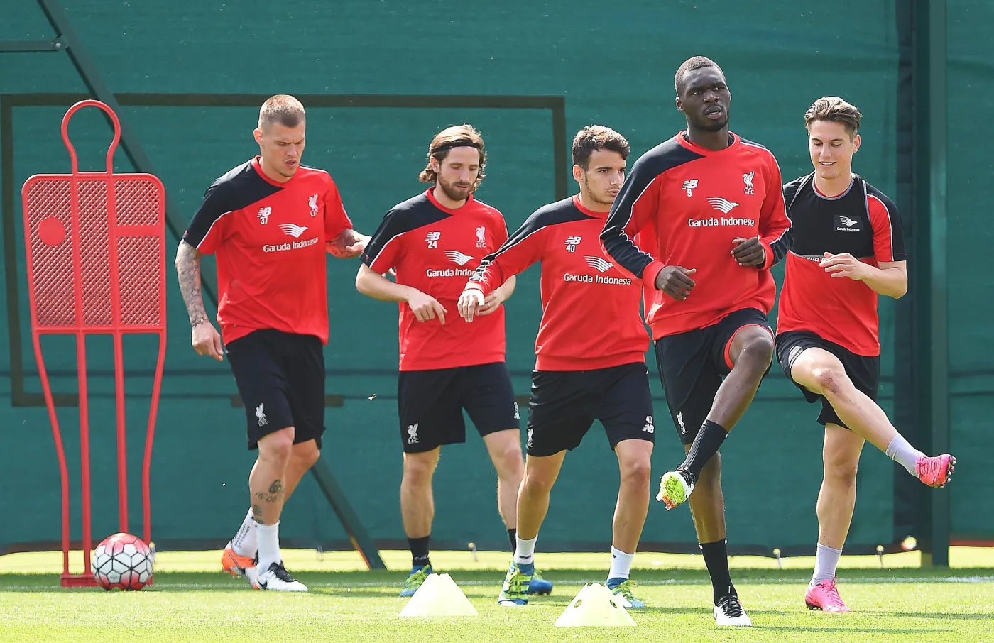 Trening piłkarzy Liverpoolu