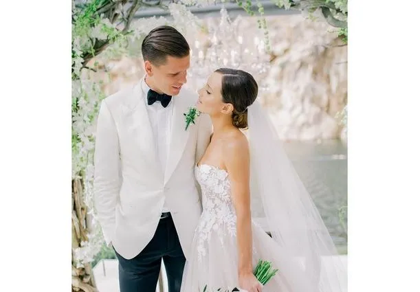Wojciech Szczęsny i jego żona Marina
