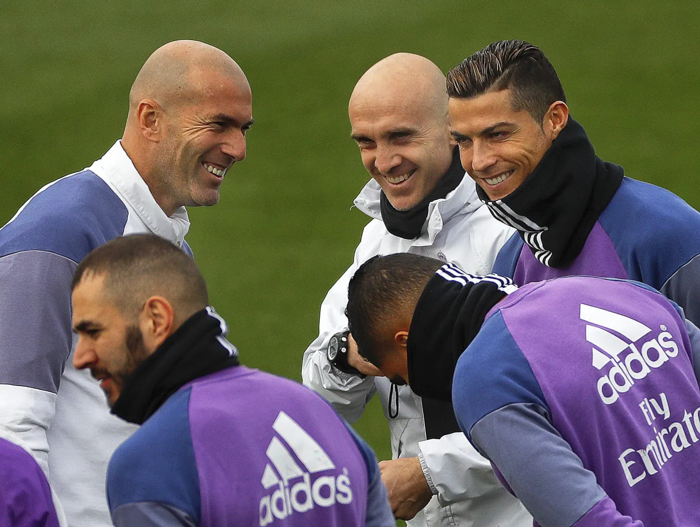 Zinedine Zidane, David Bettoni i Cristiano Ronaldo 