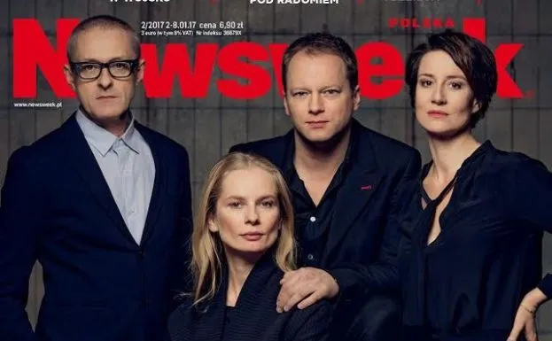 Jacek Poniedziałek, Magdalena Cielecka, Maciej Stuhr i Maja Ostaszewska na okładce "Newsweeka"