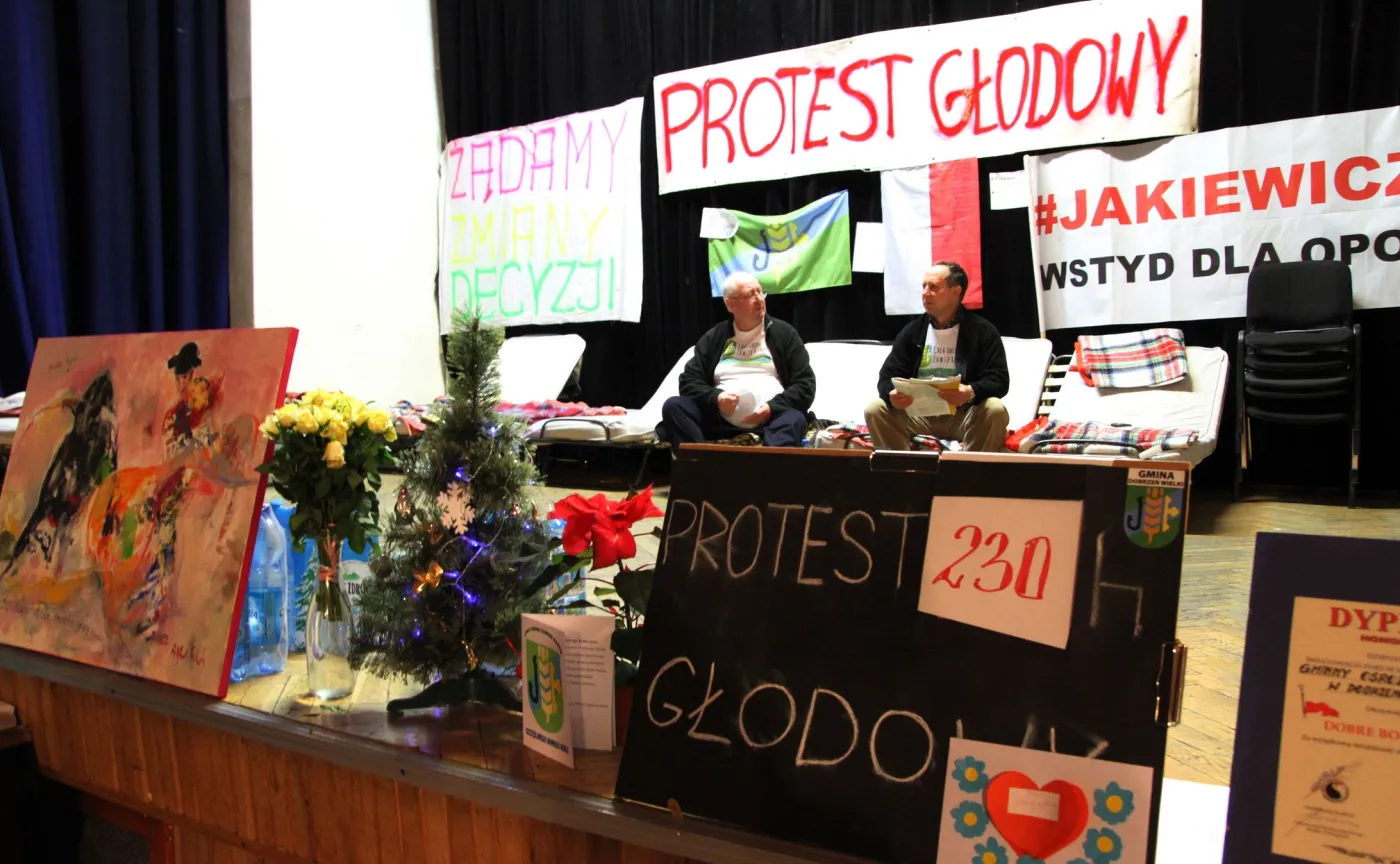 Protest w Dobrzeniu Wielkim