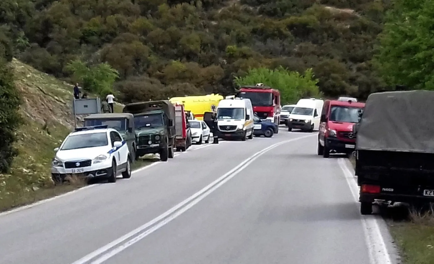 Miejsce katastrofy śmigłowca