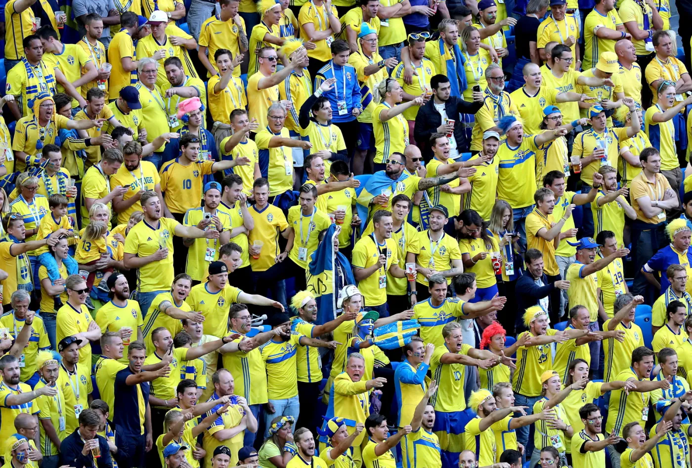 Kibice reprezentacji Szwecji