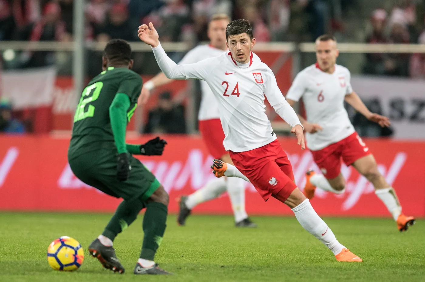 Dawid Kownacki (P) i Abdullahi Shehu (L)