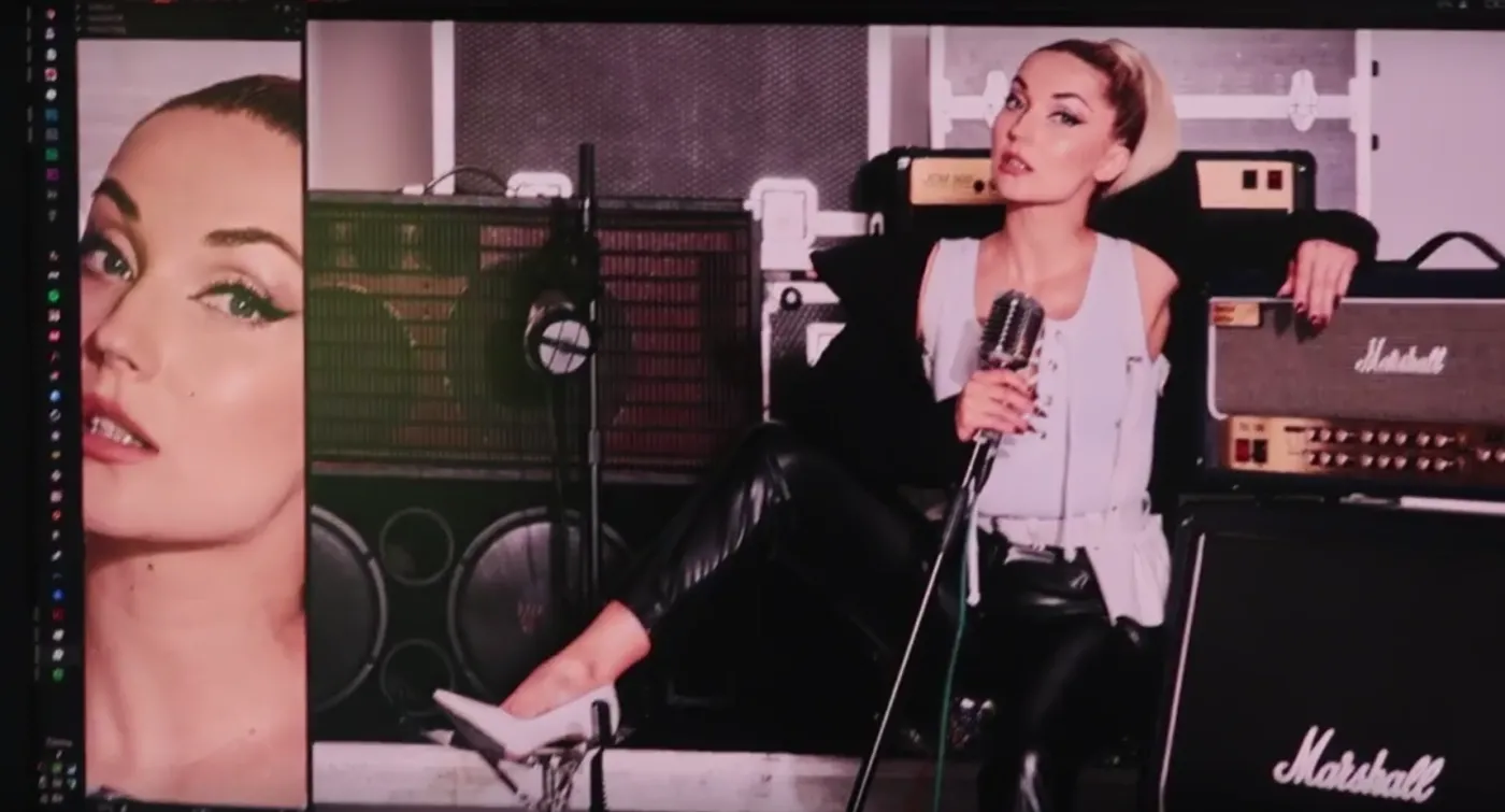 Kadr z teledysku "Film" Cleo