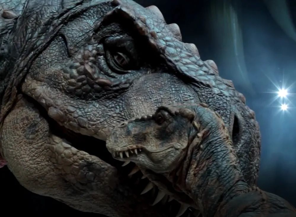 Fragement spektaklu "Wędrówki z dinozaurami"