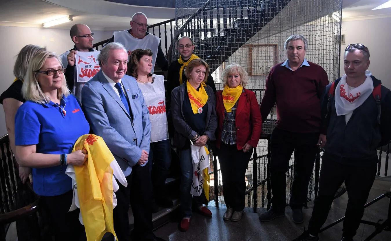  Przewodniczący Małopolskiej "Solidarności" Wojciech Grzeszek