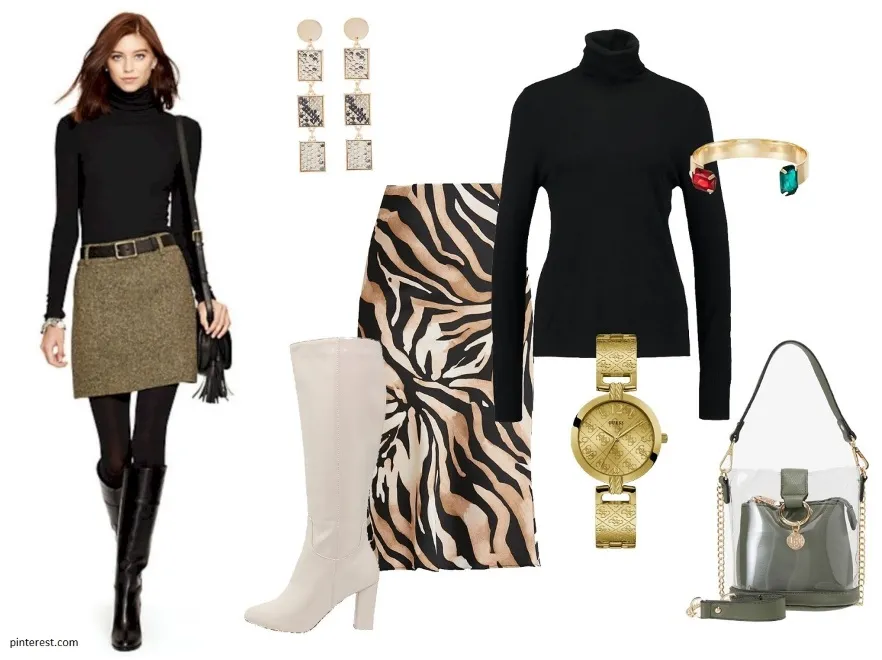 Ponadczasowa elegancja. STYLIZACJE z czarnym golfem w roli głównej