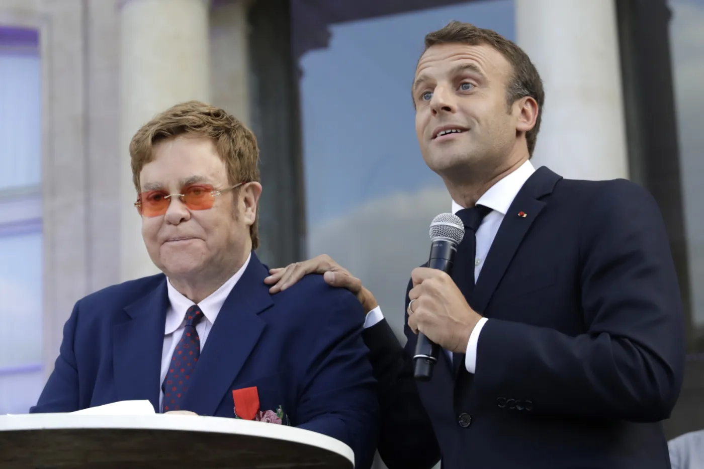 Emmanuel Macron i Elton John