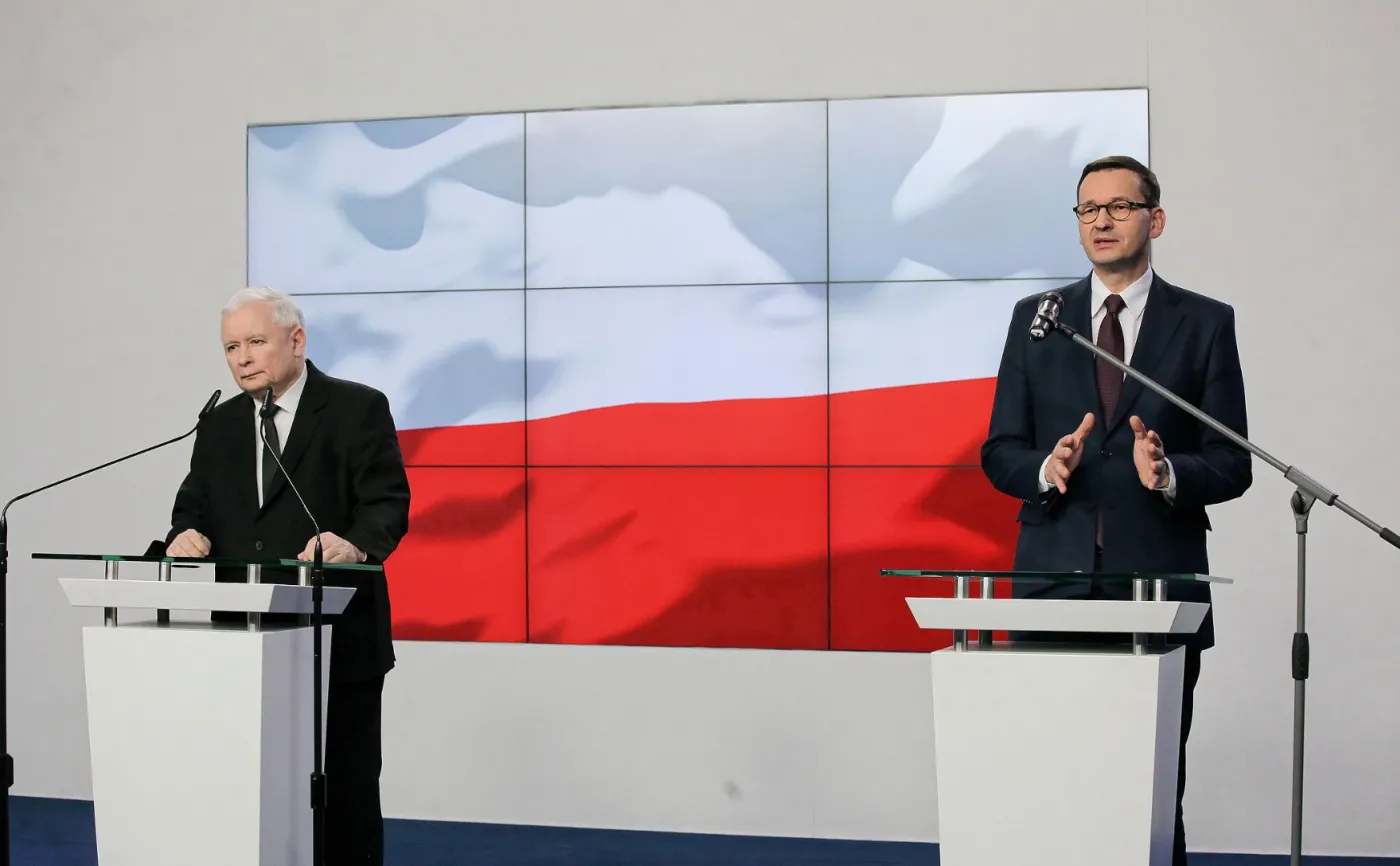 Jarosław Kaczyński i Mateusz Morawiecki