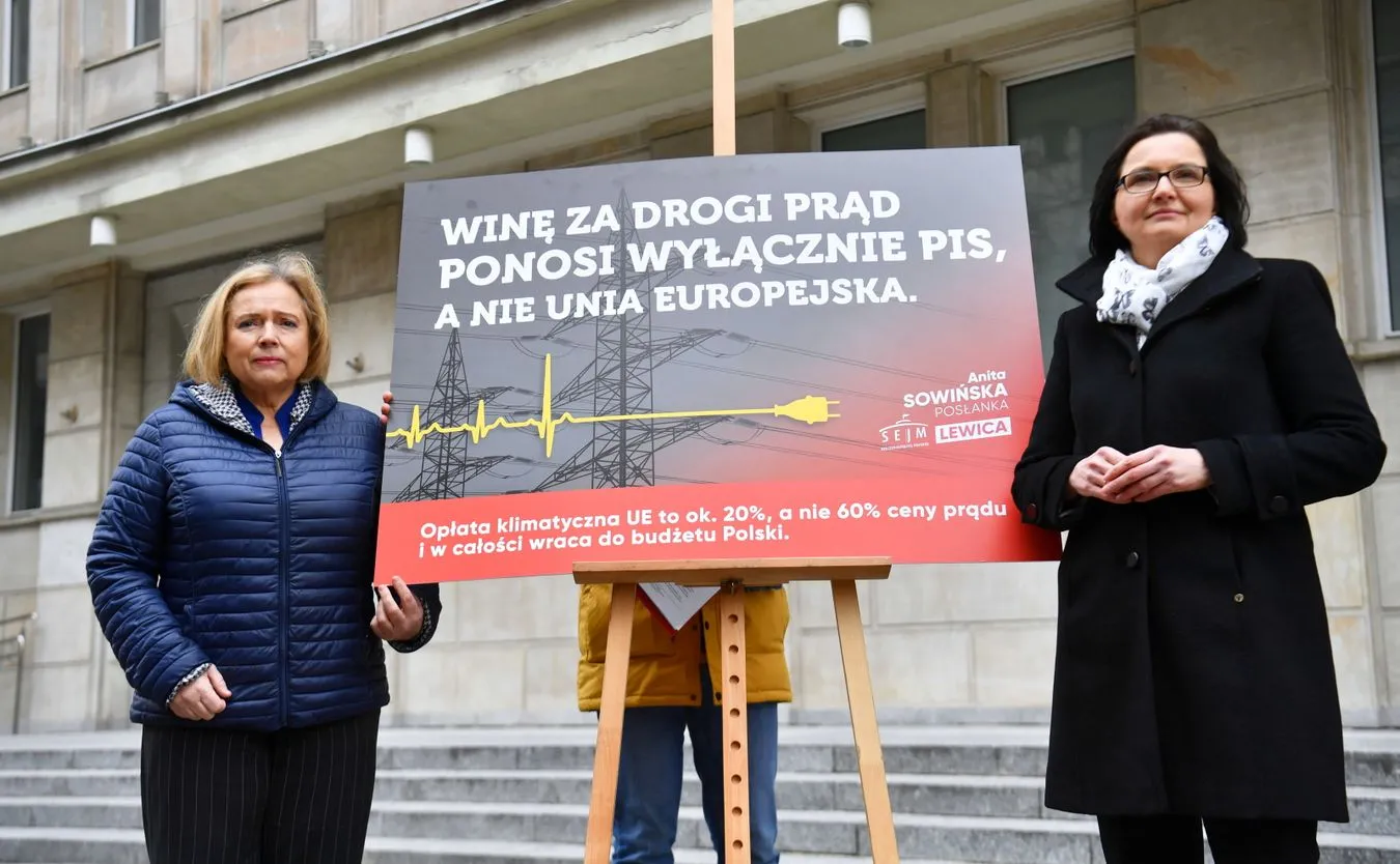 "Wina PiS". Lewica ostro o cenach prądu i nowej kampanii billboardowej