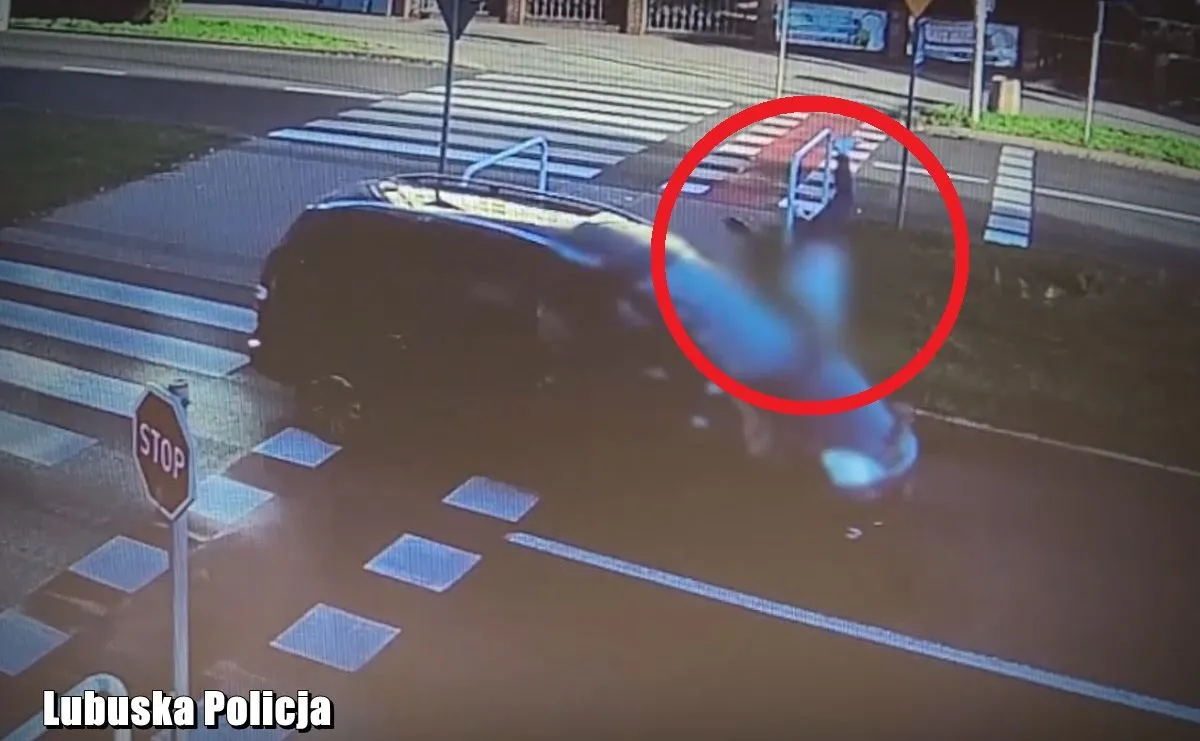 Makabryczne potrącenie w Zielonej Górze. Policja ujawniła wideo