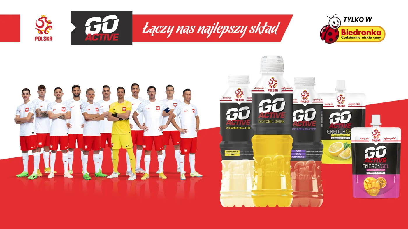 Nowe produkty Go Active z logotypem reprezentacji Polski w sklepach Biedronka