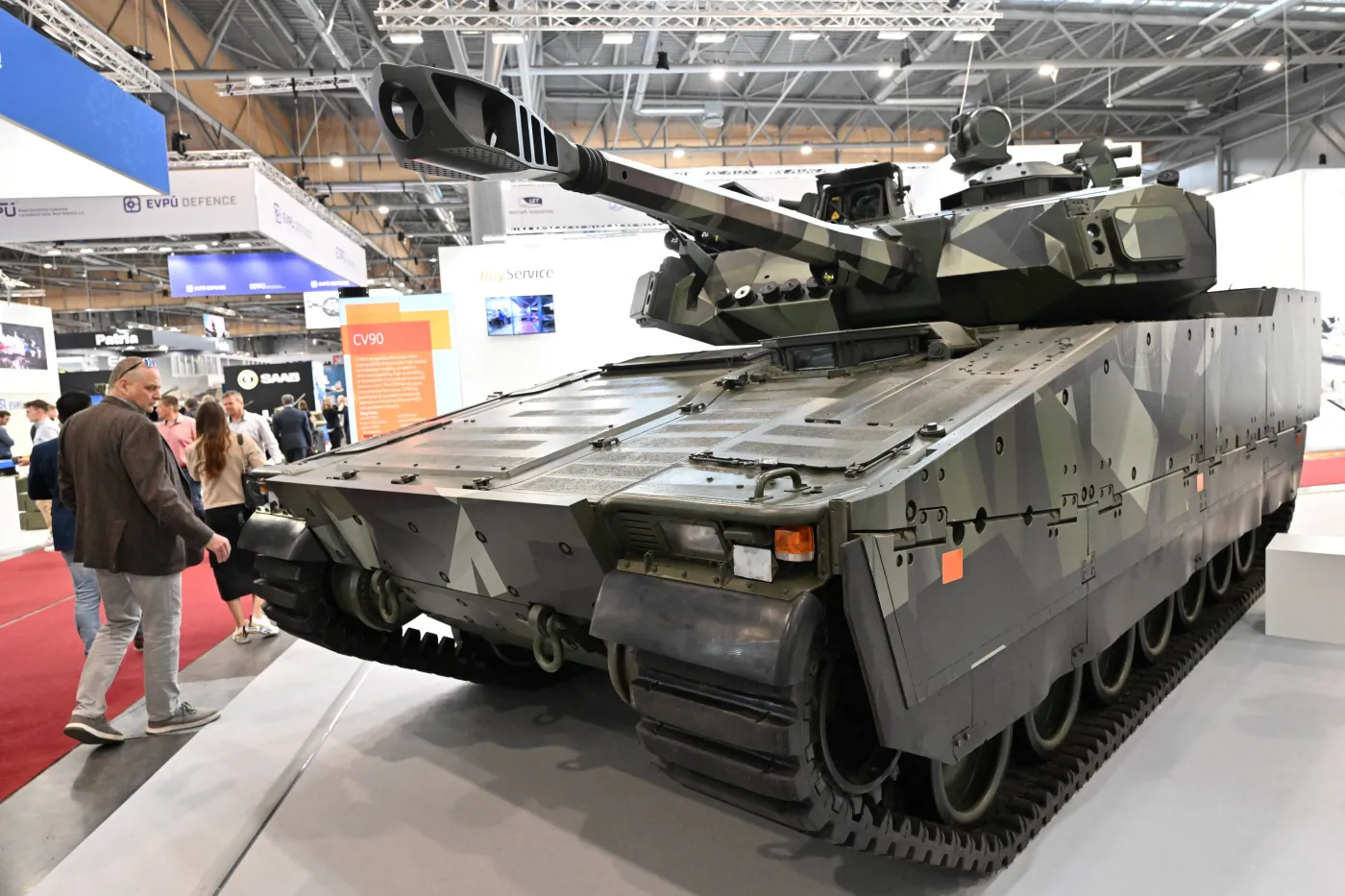 International trade fair IDET, PYROS, ISET, Brno, CV90 Armoured Combat Vehicle, BAE Systems stand