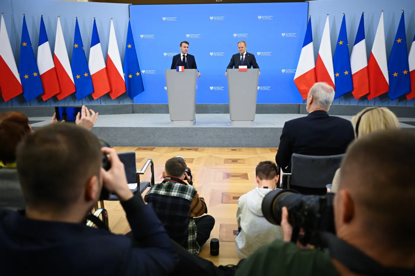 Donald Tusk, Emmanuel Macron