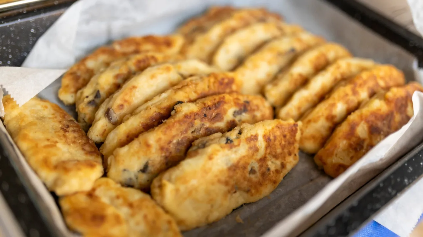Golden-brown,Potato,Latkes,Are,Arranged,On,Parchment,Paper,In,A