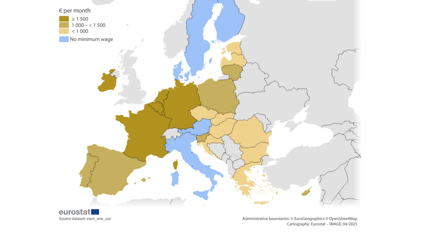 1091 euro miesięcznie: Tyle wynosi płaca minimalna w Polsce, według UE