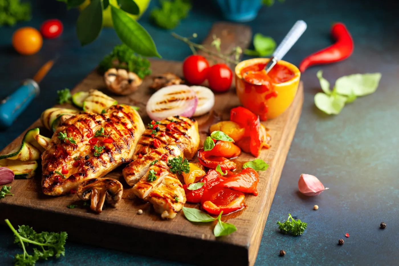 Grillowane filety z kurczaka z mozzarellą i guacamole. Danie, które podbije każde podniebienie