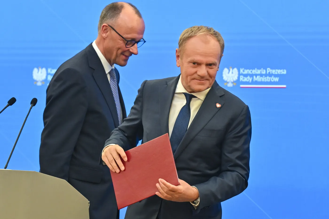 Donald Tusk i Friedrich Merz