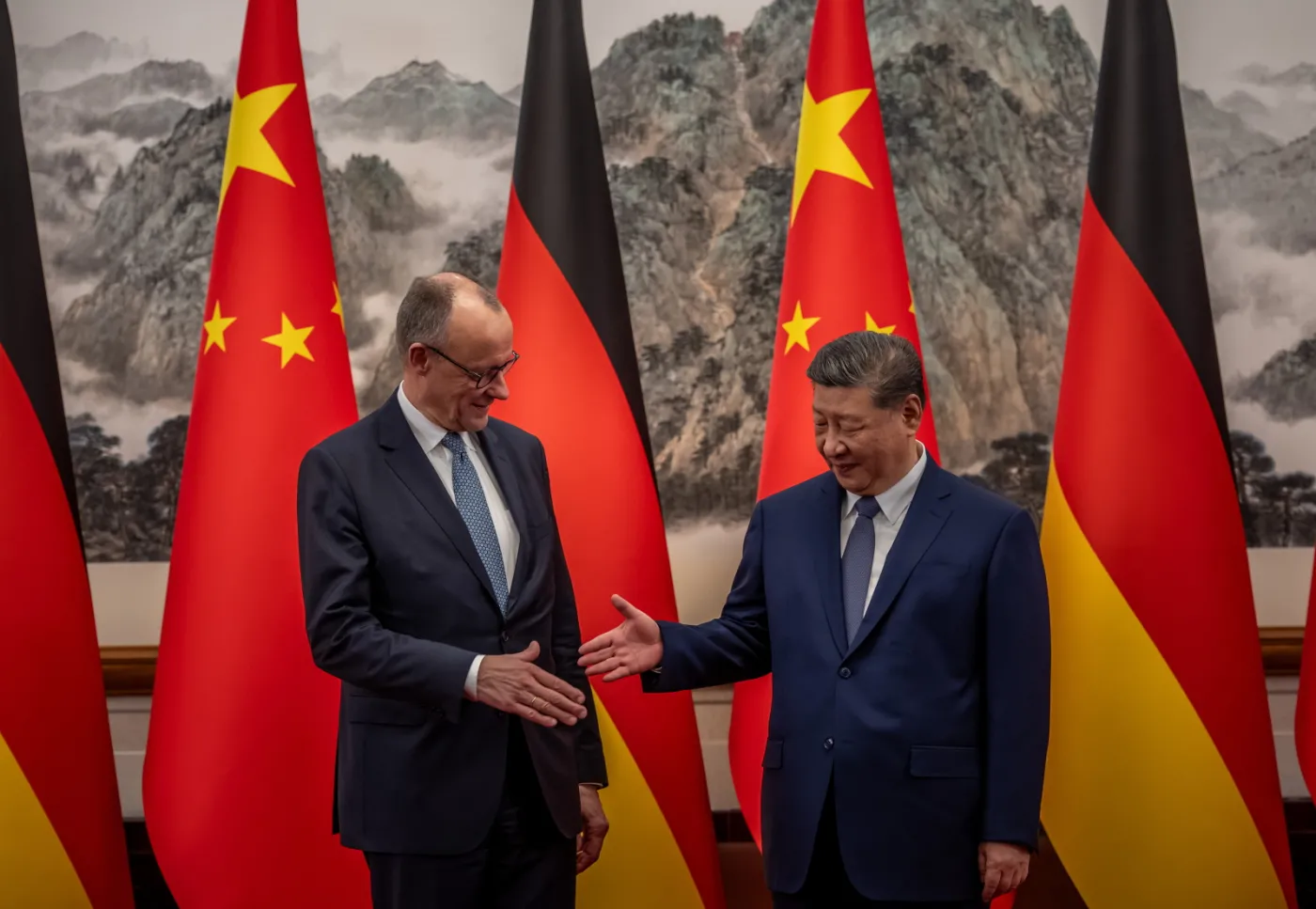 Friedrich Merz i Xi Jinping