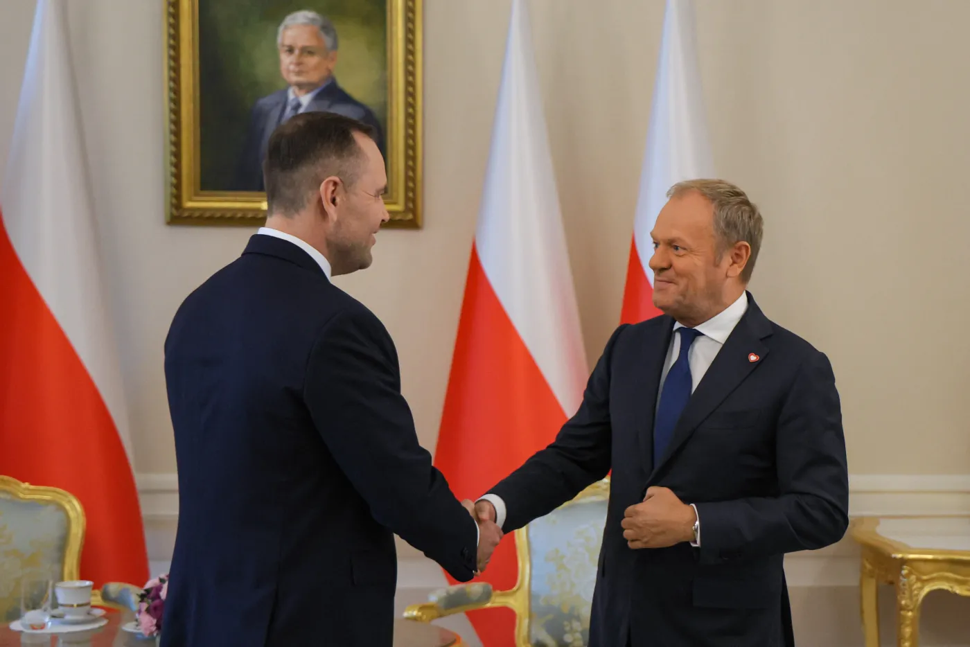 Donald Tusk i Karol Nawrocki