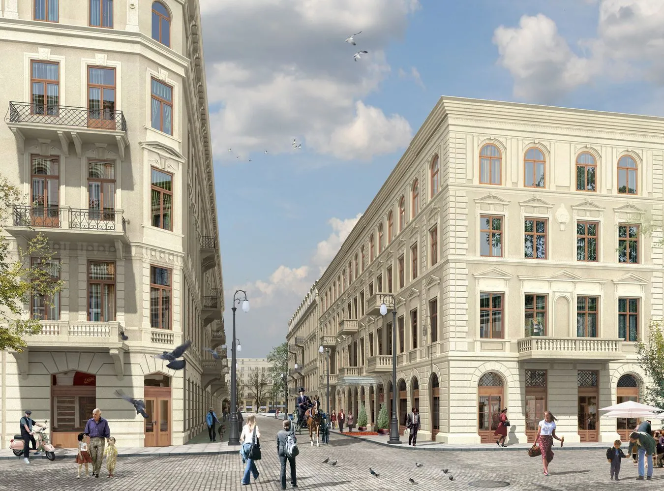 Biura z kamienic szyte