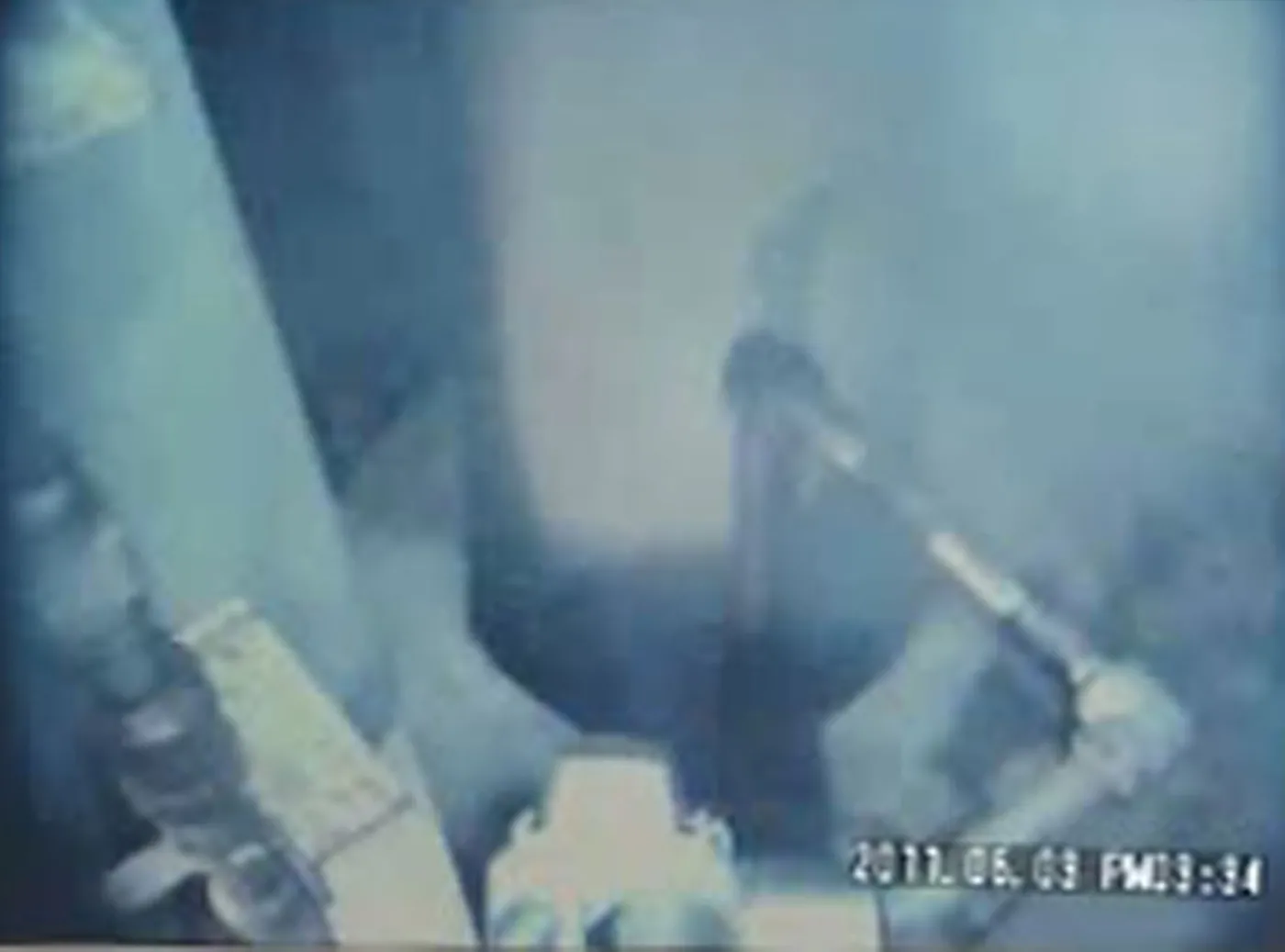 Uszkodzony fragment instalacji w elektrowni Fukuszima