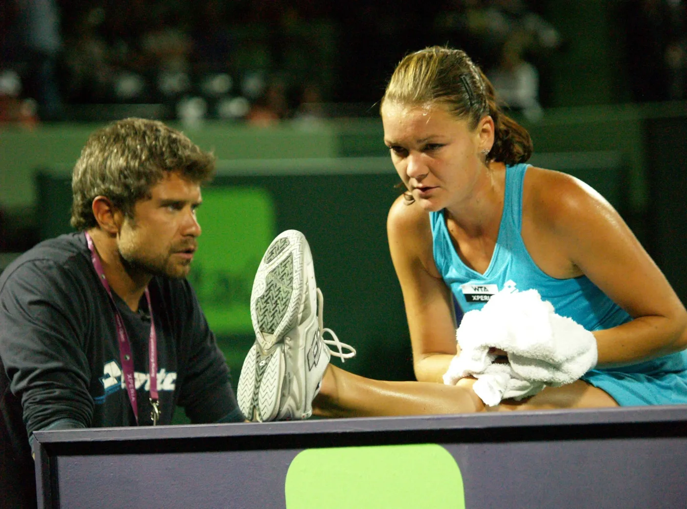 Tomasz Wiktorowski i Agnieszka Radwańska