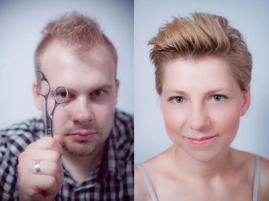 Mariola Witek i Patryk Belanken z salonu Degażeria